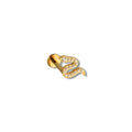 Piercing vibora zirconias titanio