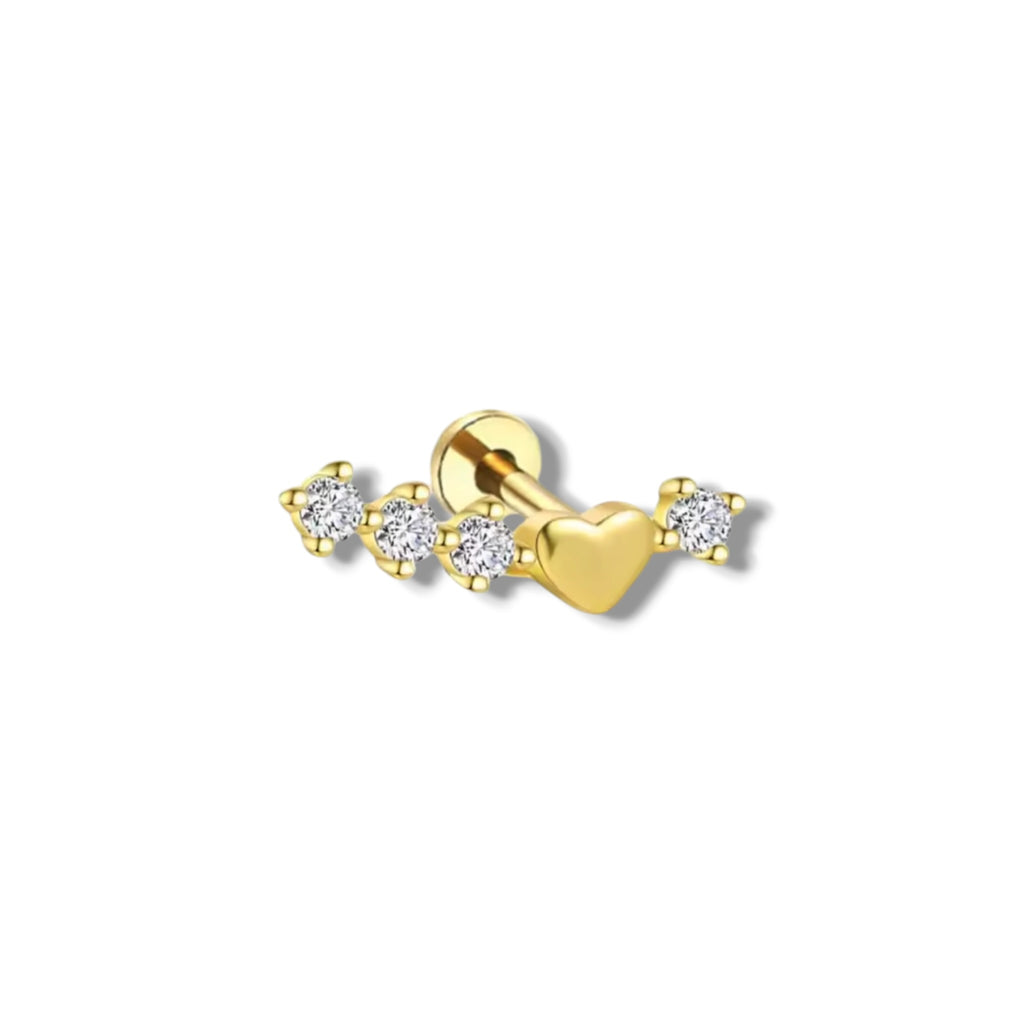 Piercing caminera de corazon titanio