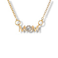 Pave mom necklace