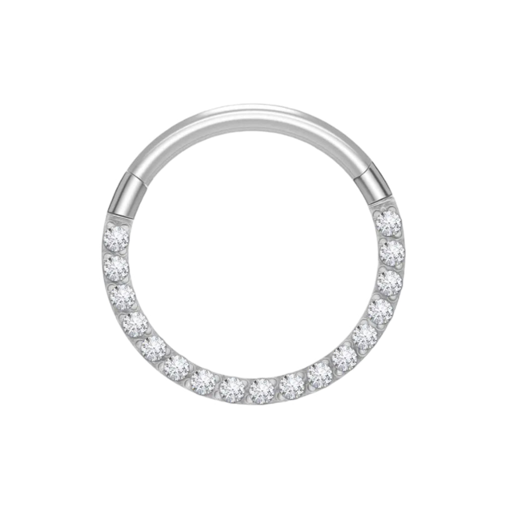 Piercing daith plateado titanio