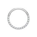 Piercing daith plateado titanio
