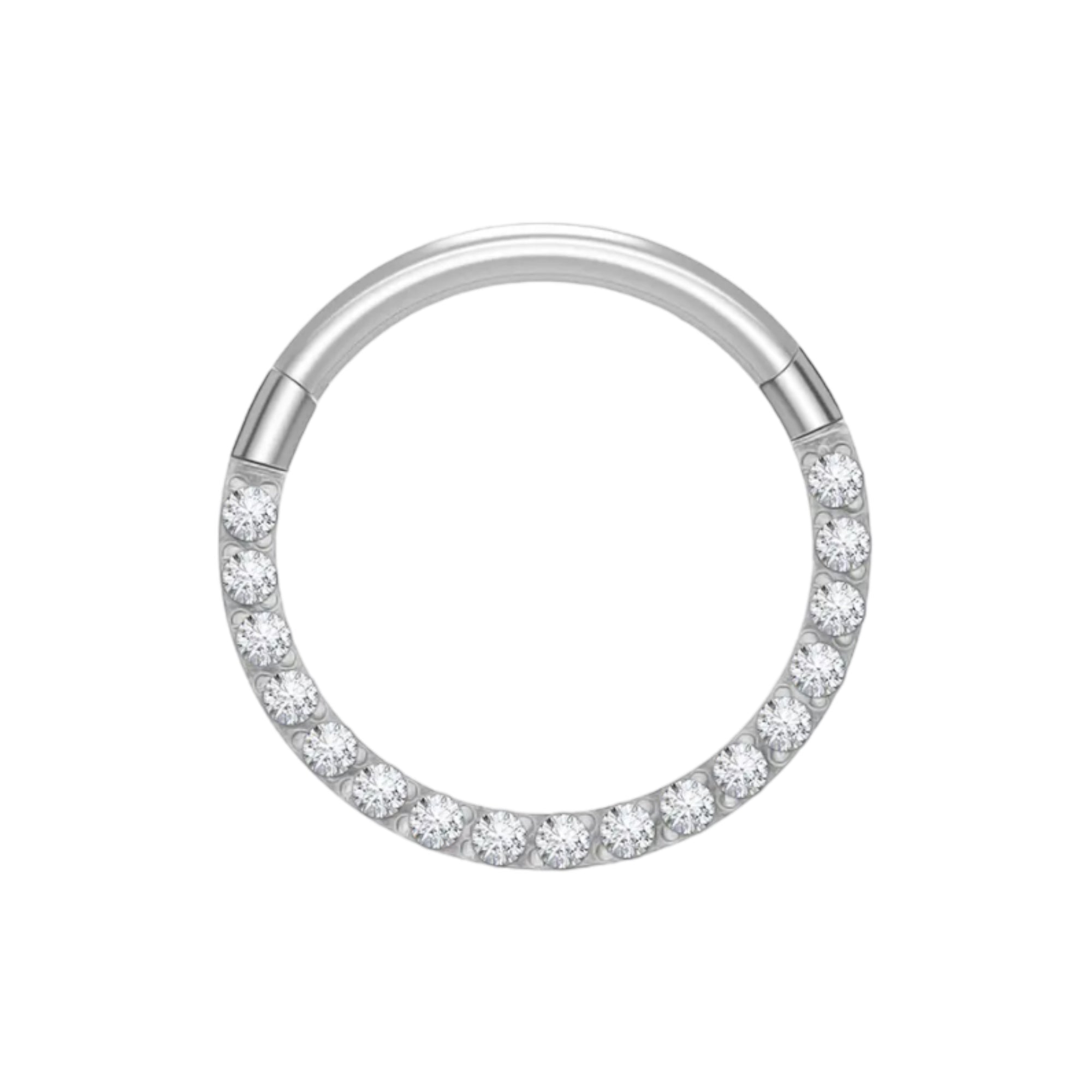 Piercing daith plateado titanio