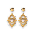 Pearl evil eye studs 2
