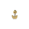 Piercing mini mariposa lisa oro 10k ,