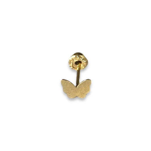 Piercing mini mariposa lisa oro 10k