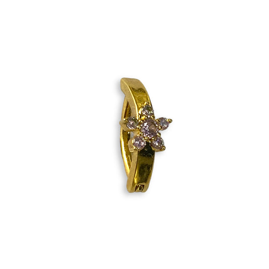 Piercing ombligo flor rosa