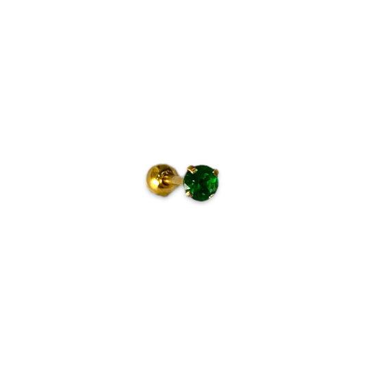 Piercing circonia verde 3mm