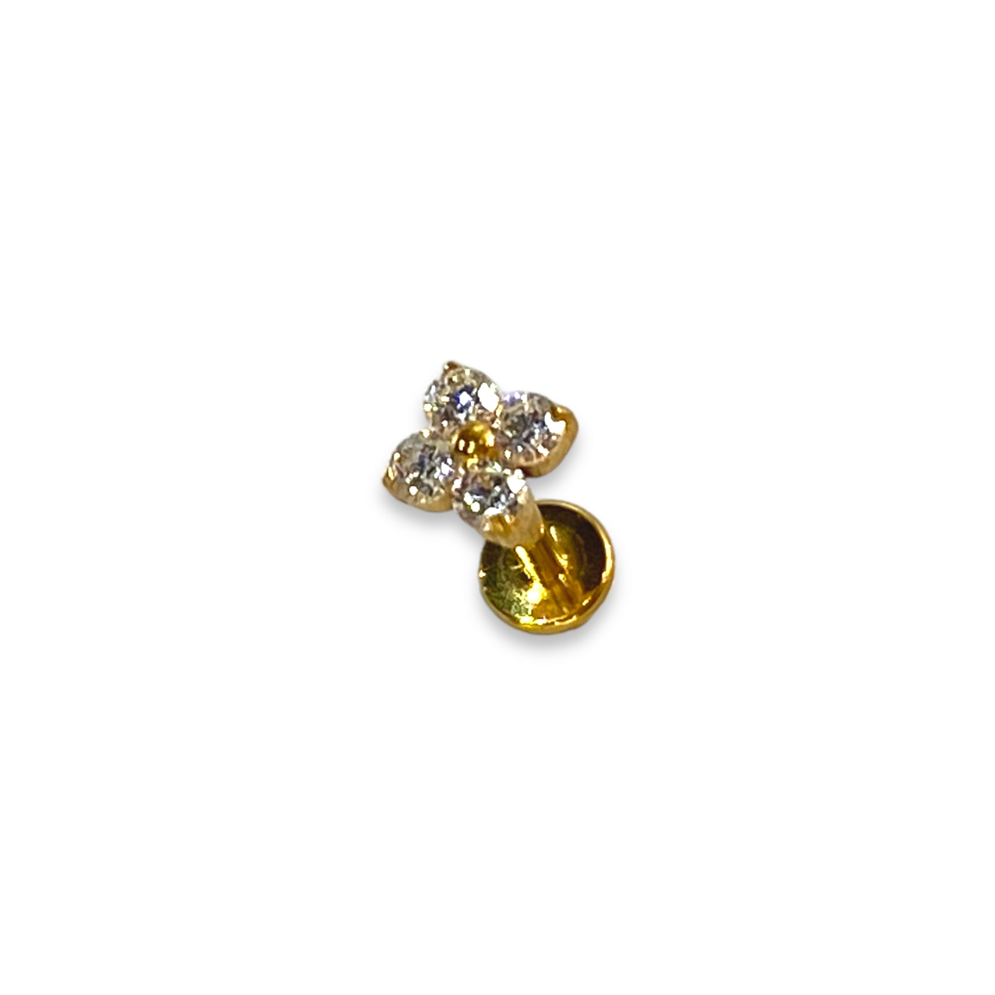 Piercing flor mediana titanio