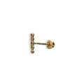 Piercing barrita pave oro /