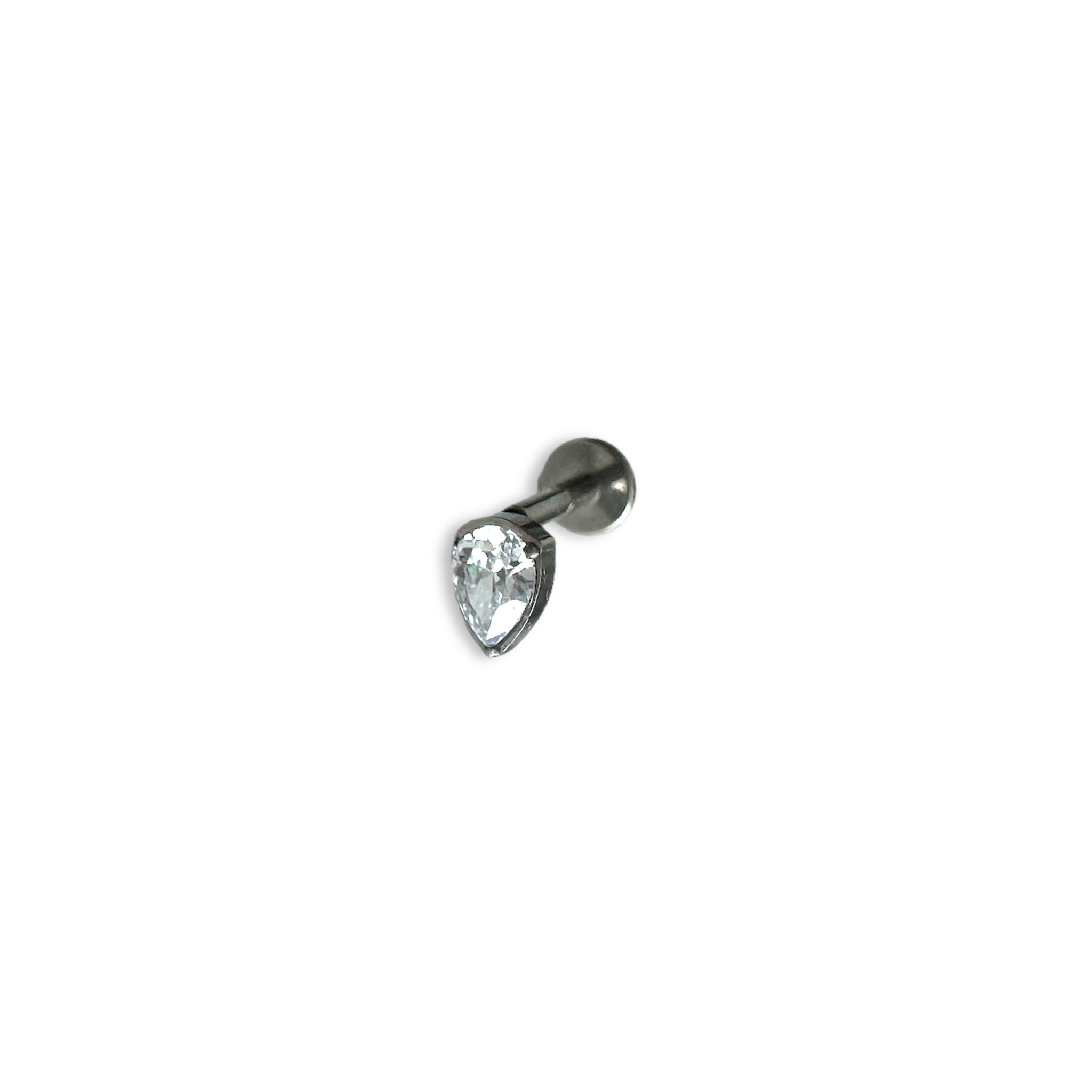 Piercing gota plateada titanio