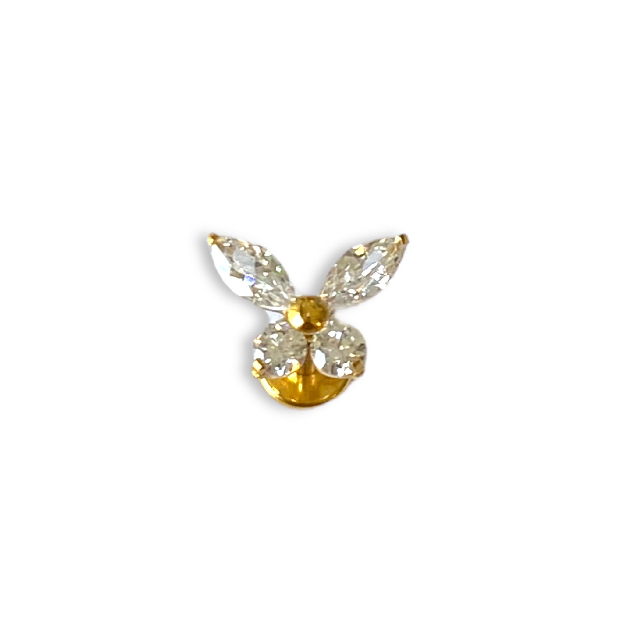 Piercing mariposa titanio