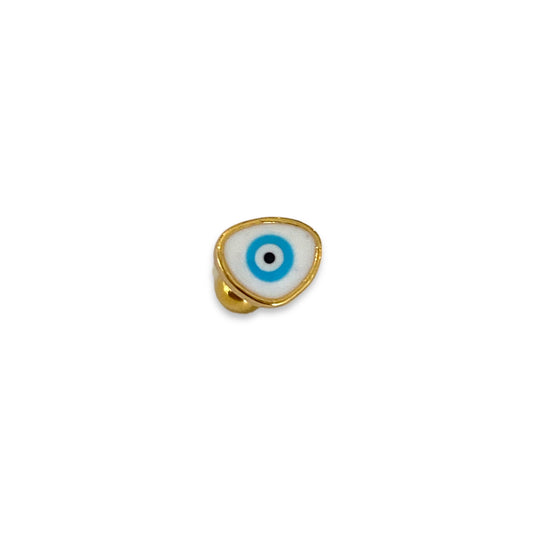 Piercing ojo blanco y celeste
