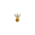 Piercing corona de 3 blanca titanio