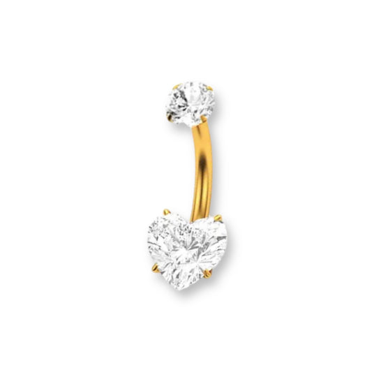 Piercing de corazon ombligo titanio