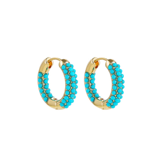 Turquoise daca hoops