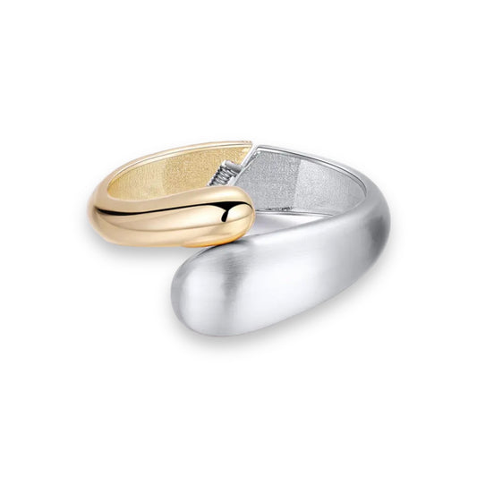 Golden and silver statement bracelet