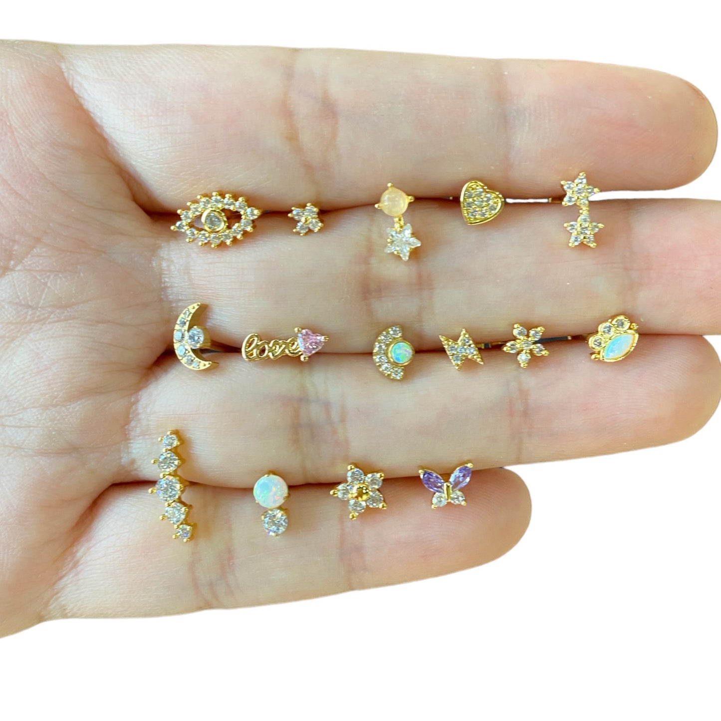 Piercing opalo y zirconia titanio