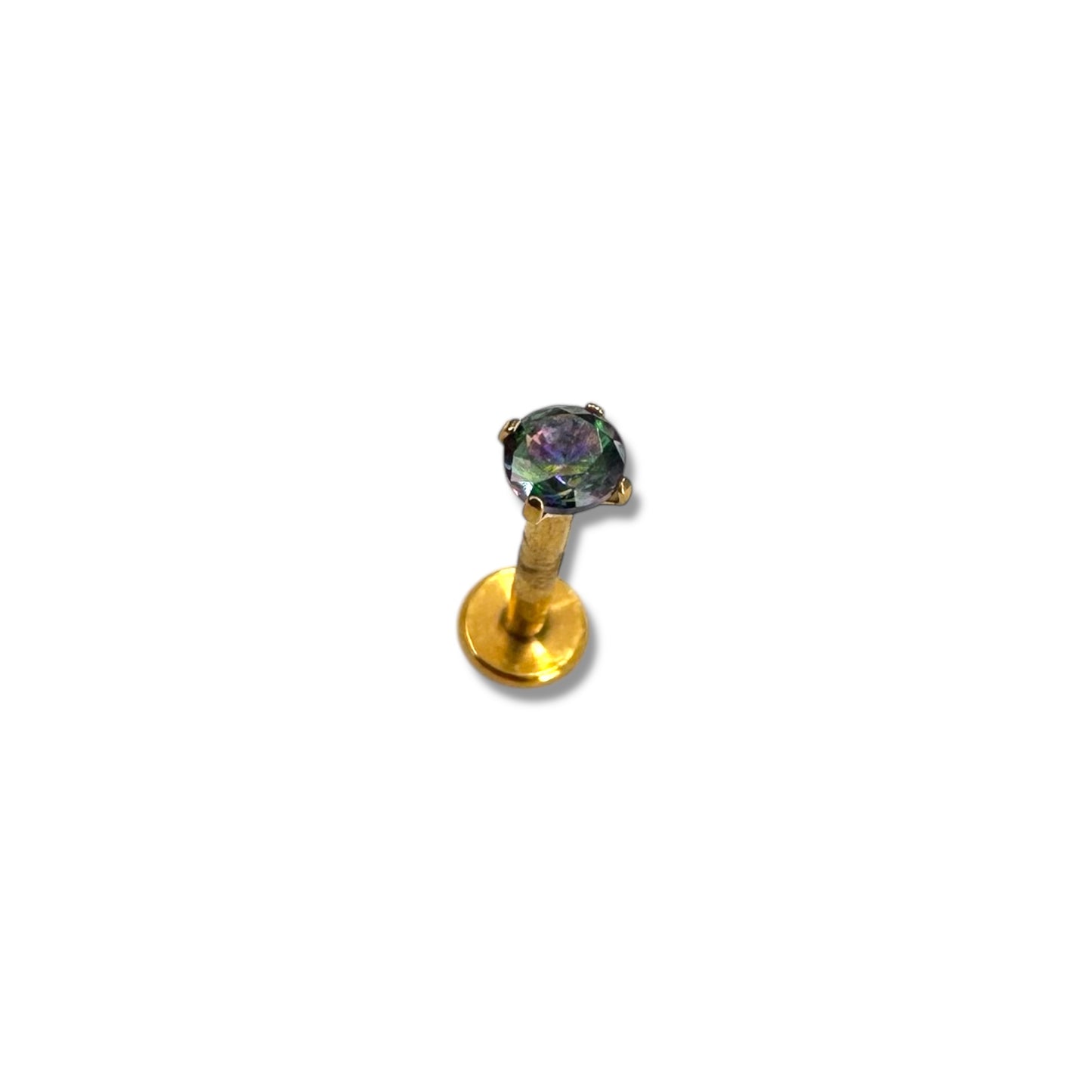 Piercing zirconia negra tornasol 3mm titanio