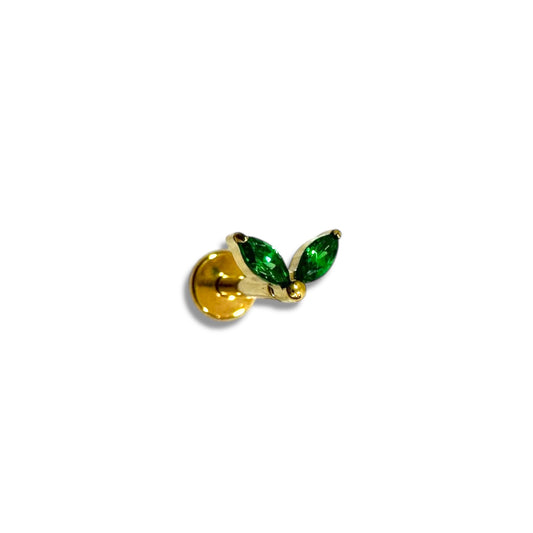Piercing petalo verde