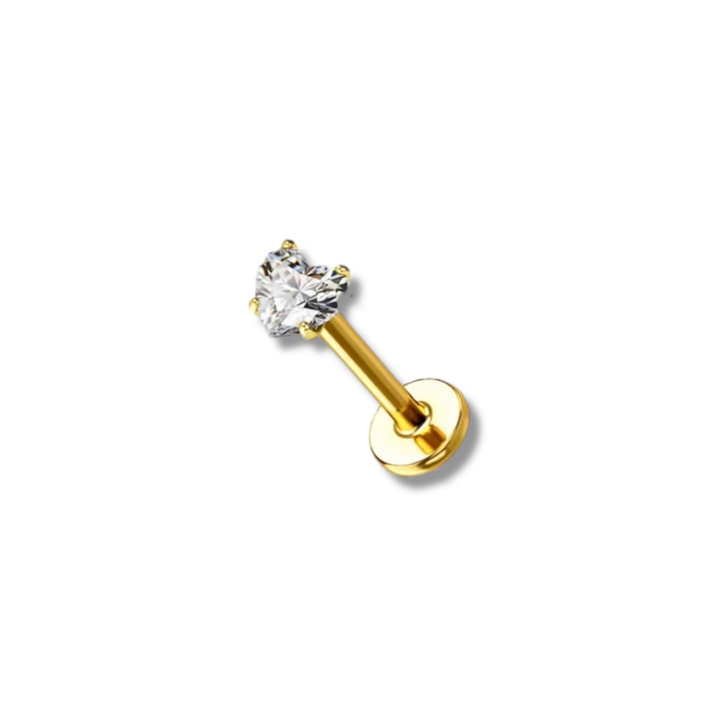 Piercing corazon zirconia titanio
