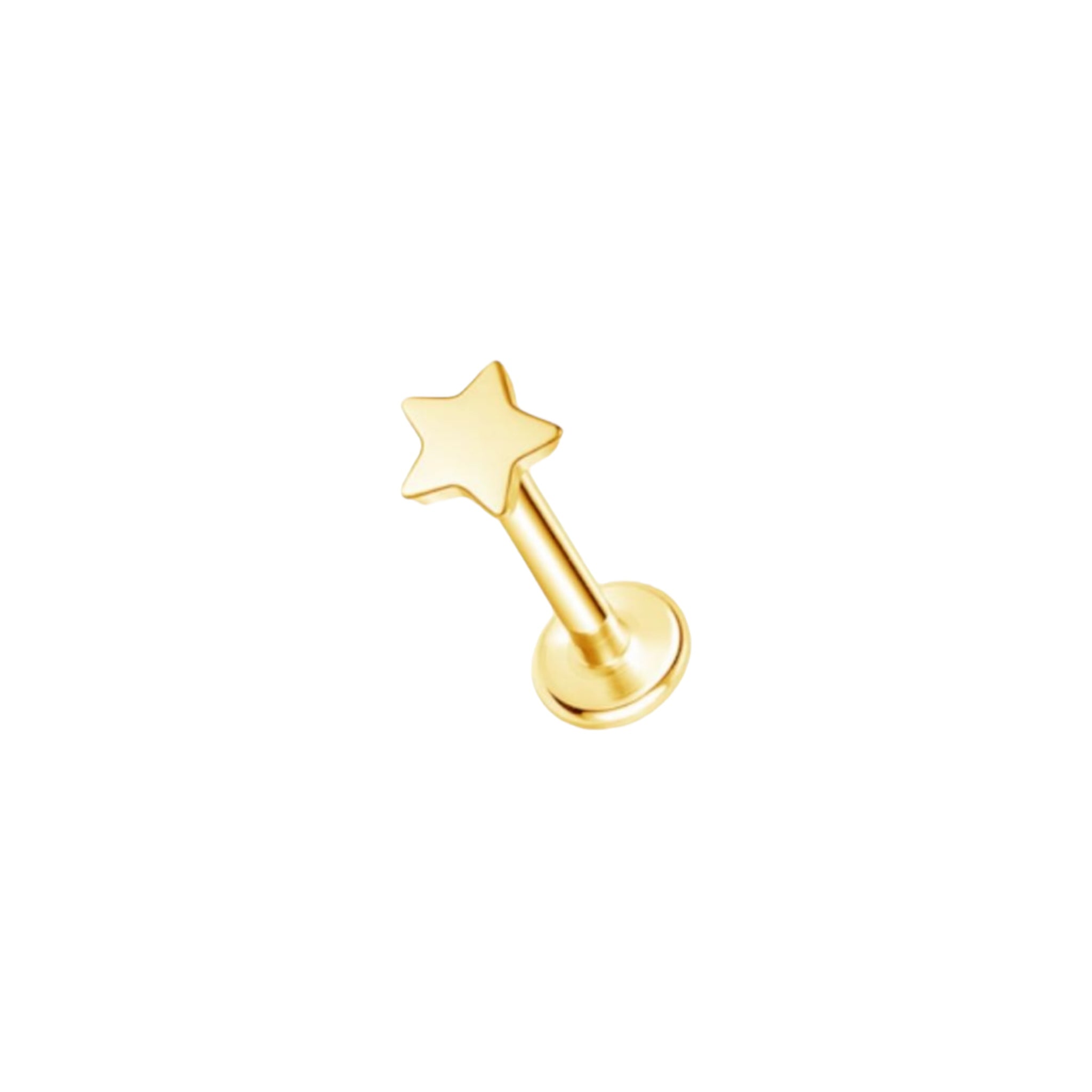 Piercing estrella lisa titanio