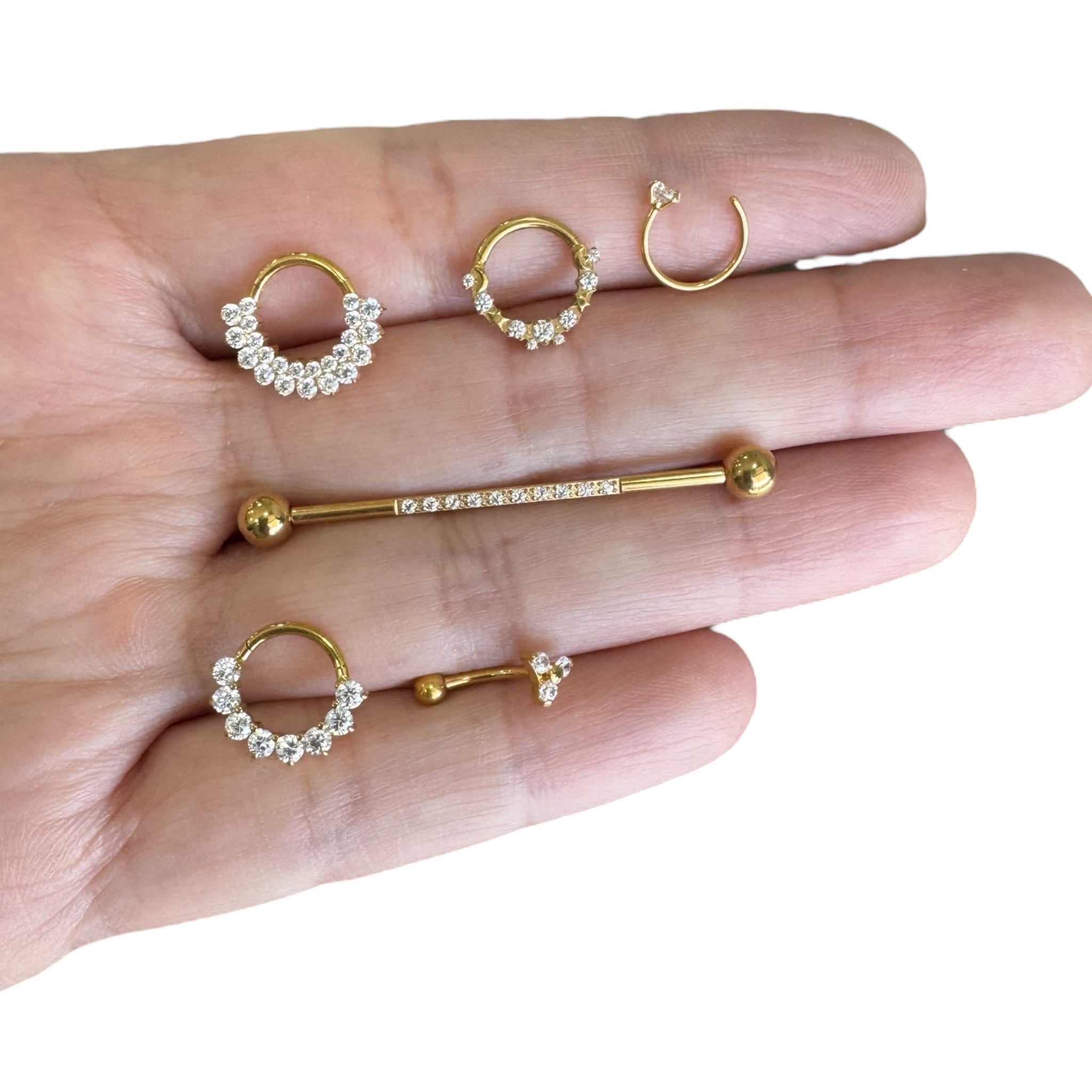 Daith estrellas y lunas titanio