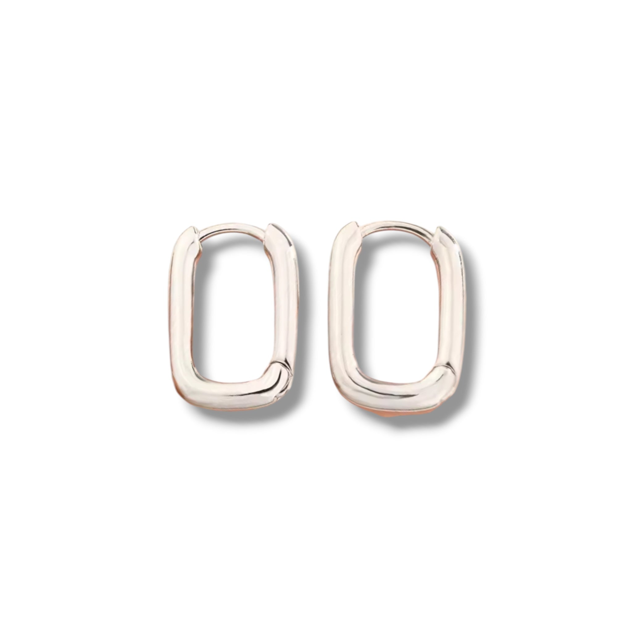 Arracadas lisas plateadas (par)