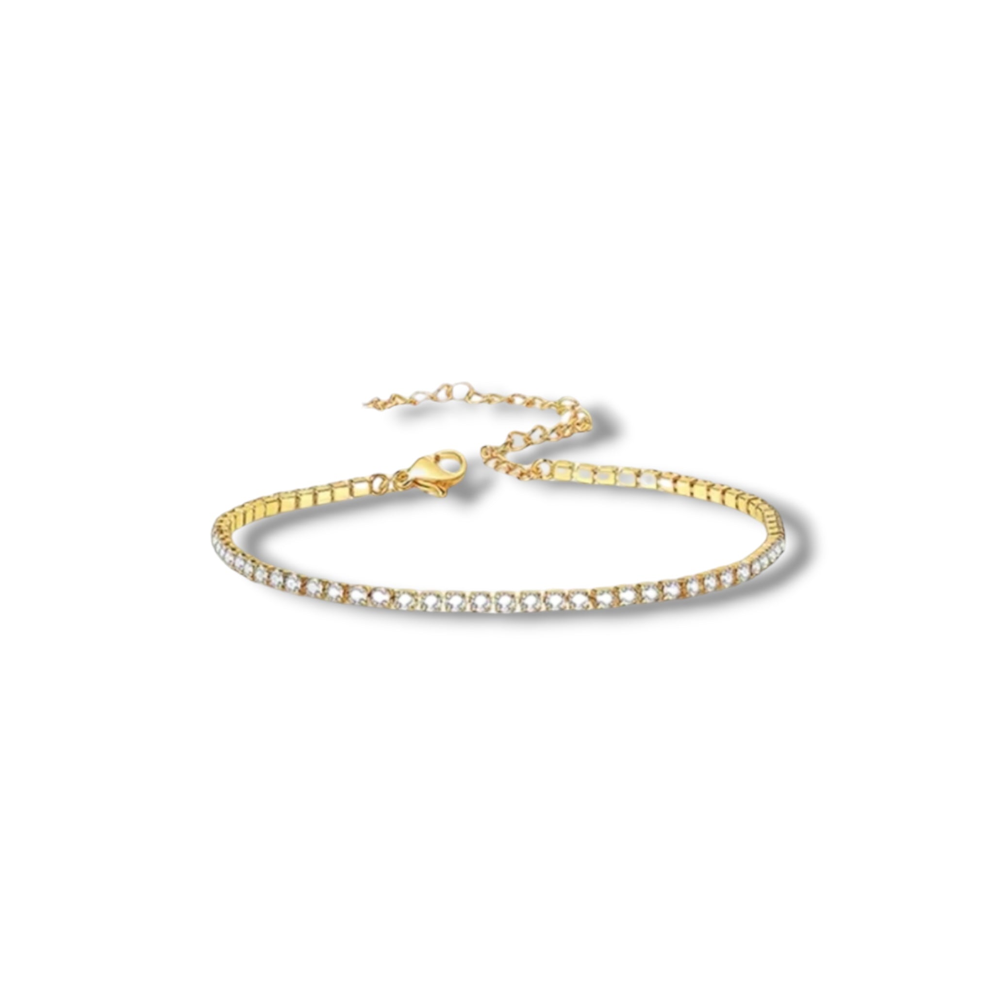 Golden tennis bracelet 2mm