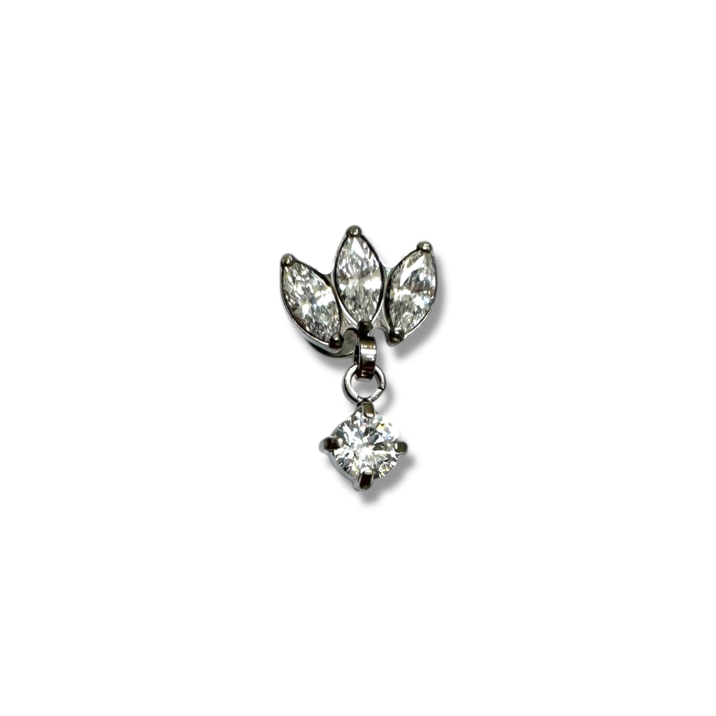 Piercing corona y zirconia colgante