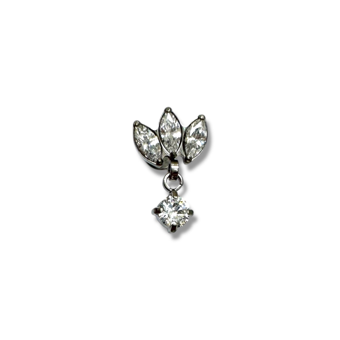 Piercing corona y zirconia colgante