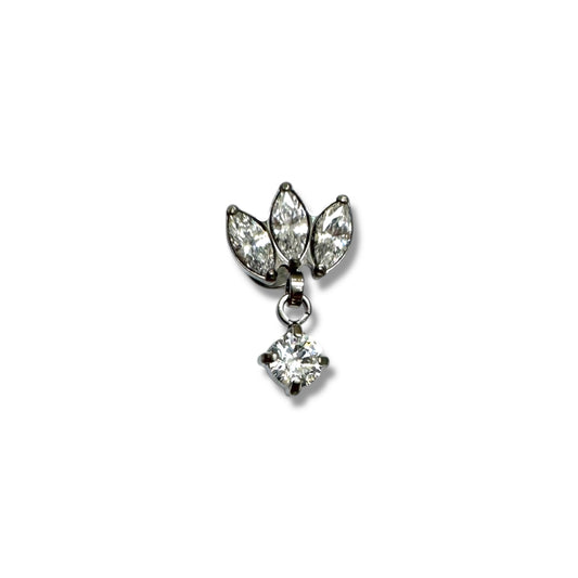 Piercing corona y zirconia colgante