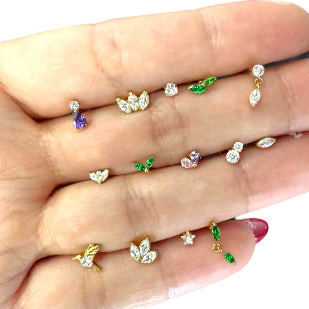 Piercing zirconia estrella titanio