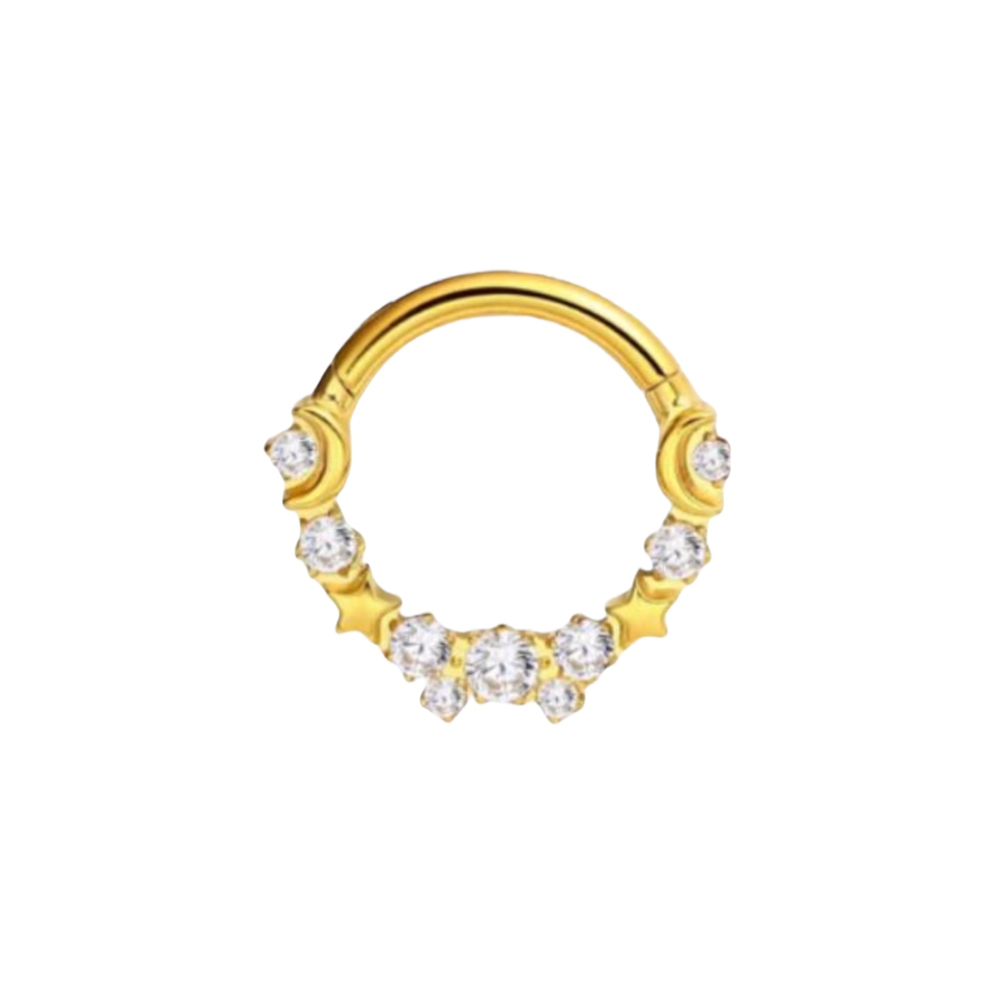 Daith estrellas y lunas titanio