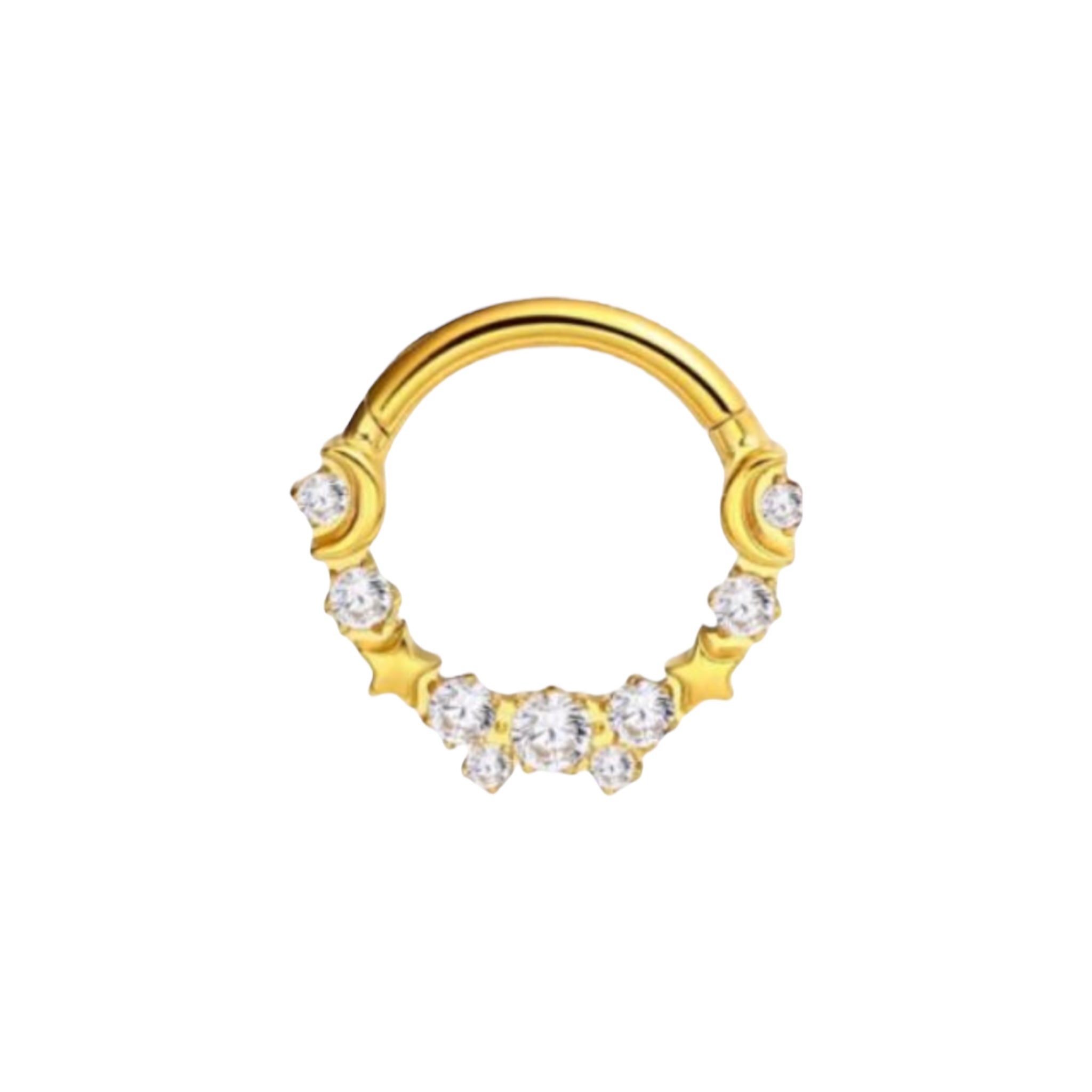 Daith estrellas y lunas titanio