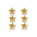 Triple starfish earrings