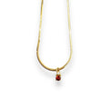 Collar circonia roja