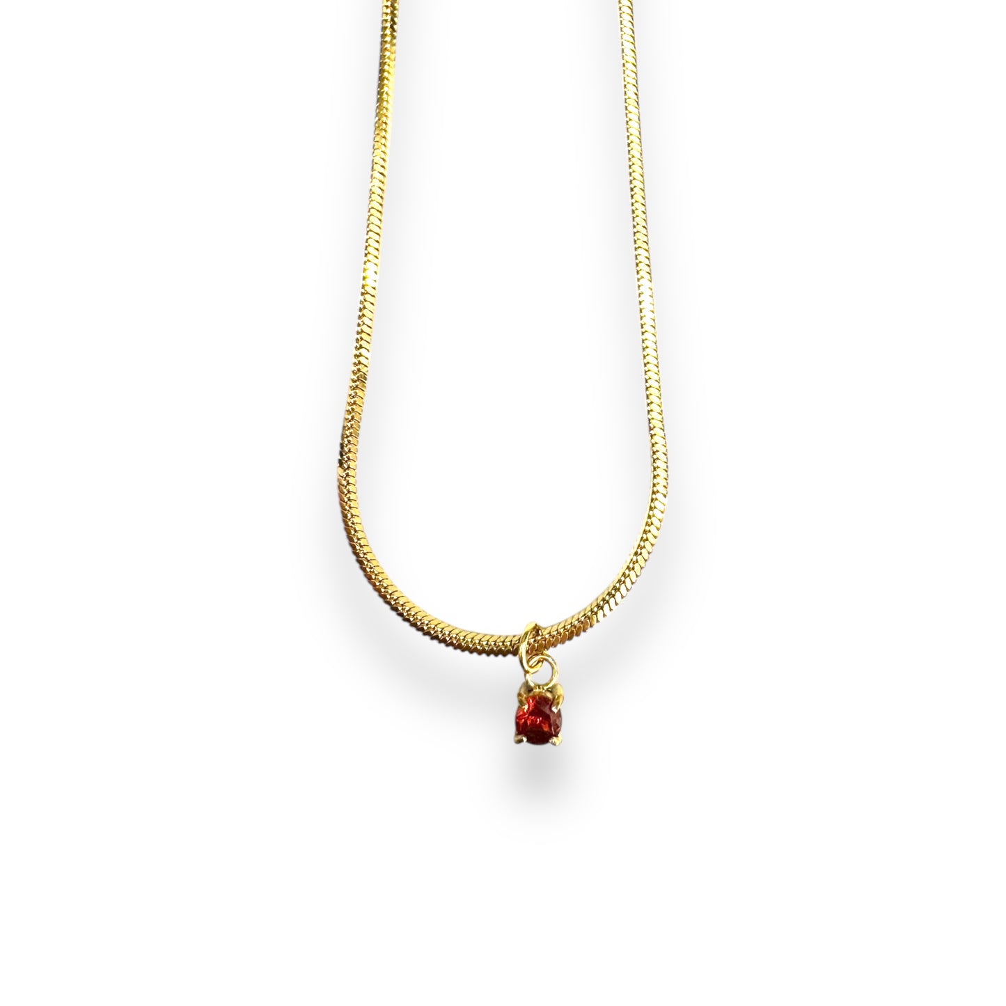 Collar circonia roja