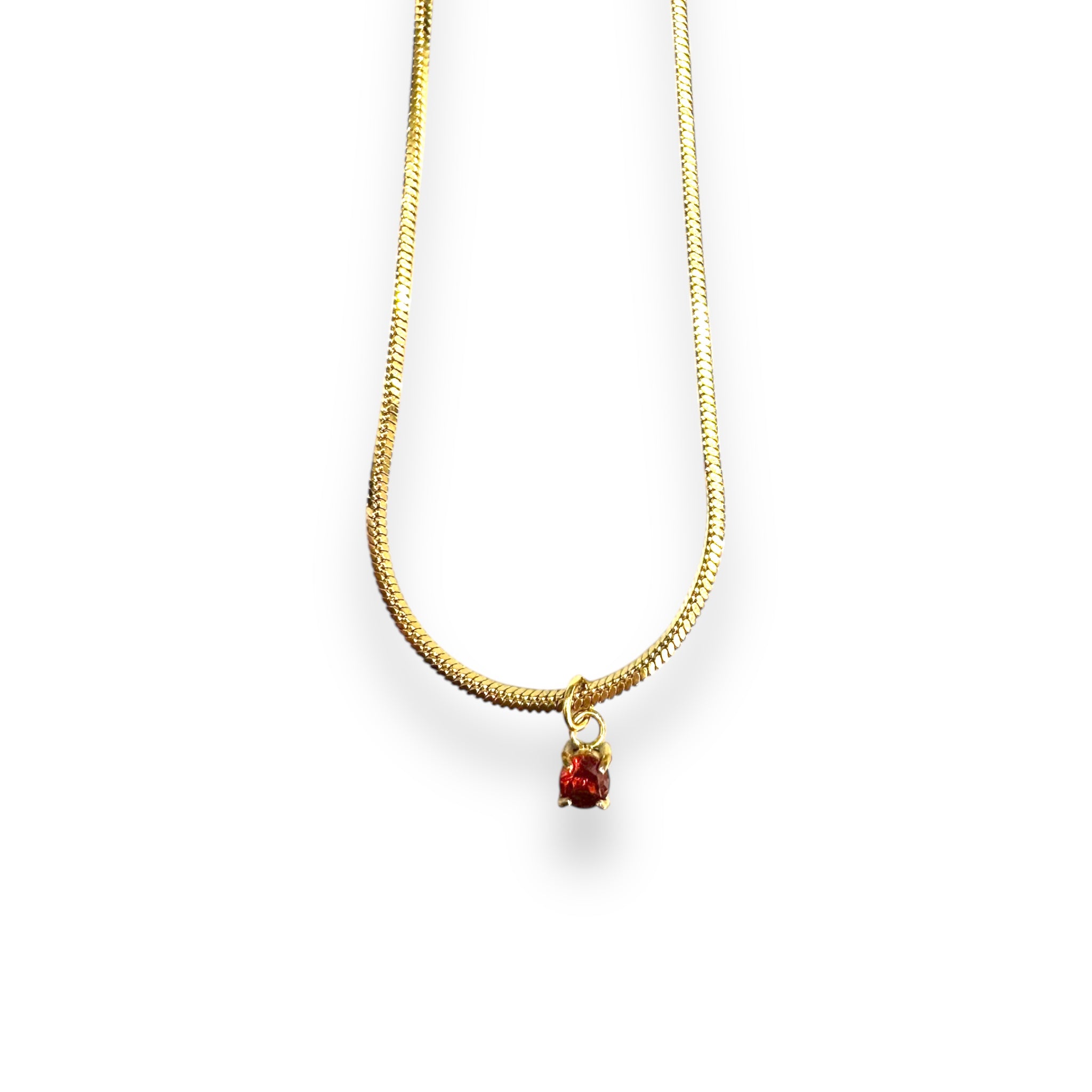 Collar circonia roja