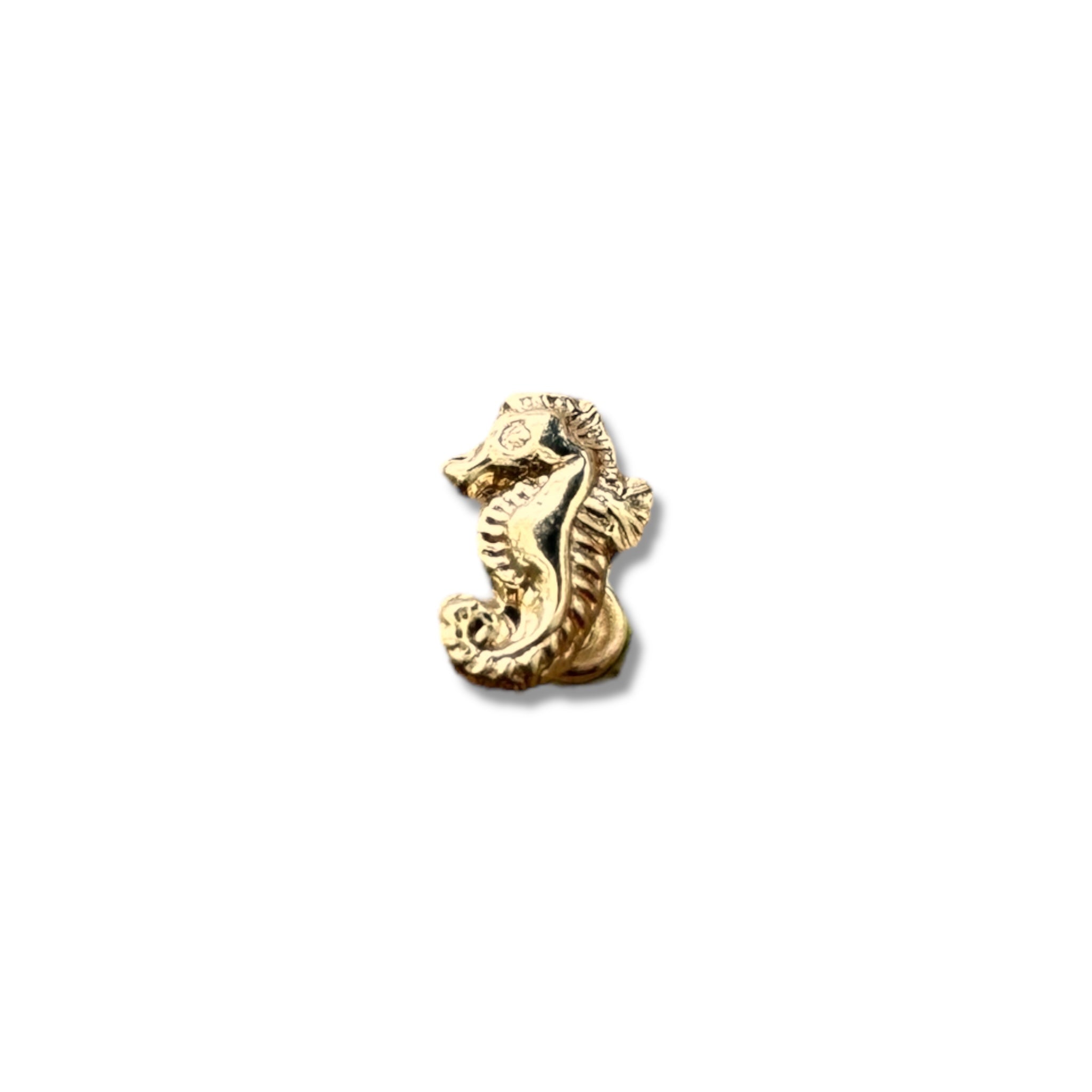 Piercing caballito de mar oro