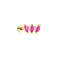 Piercing corona rosa titanio