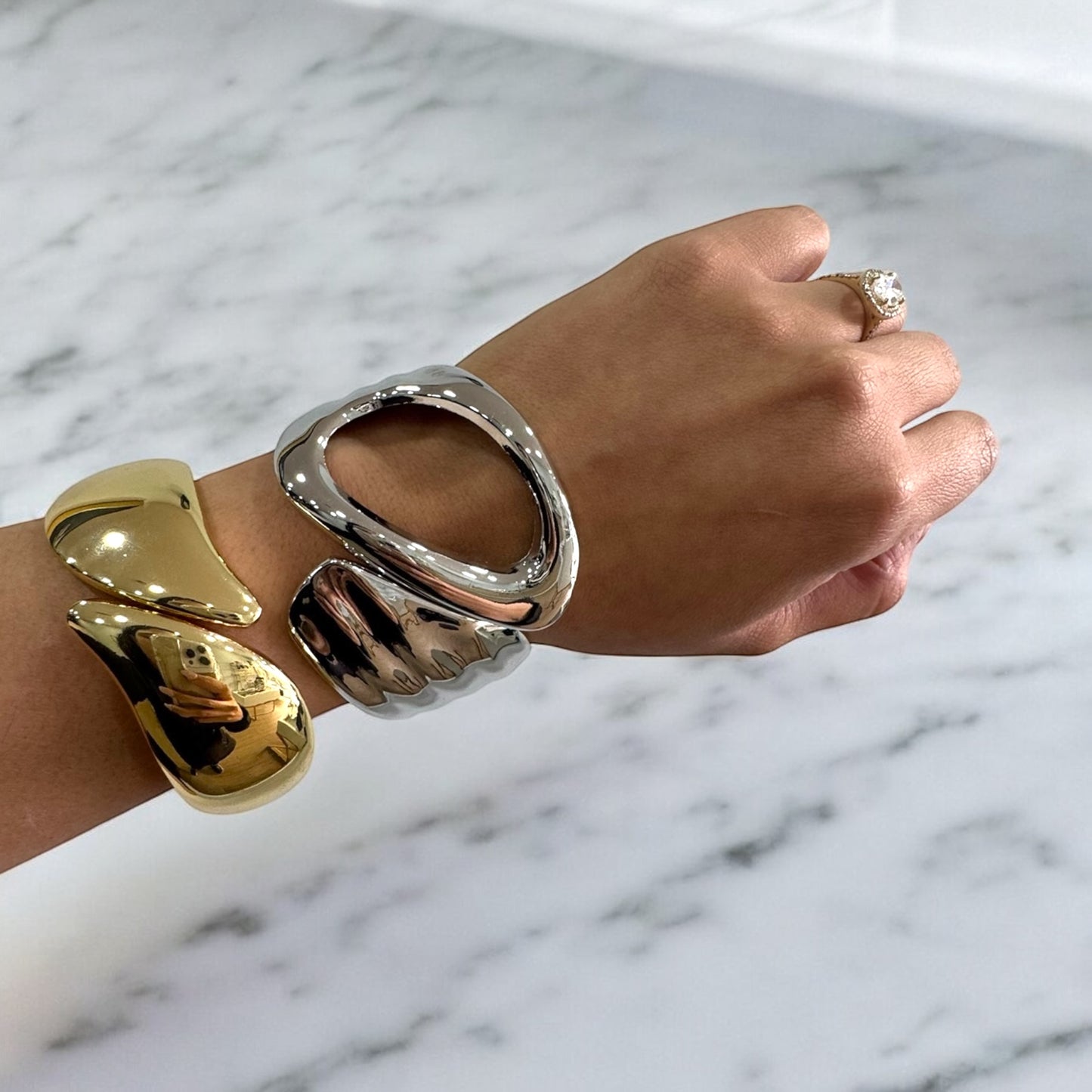 Silver statement bracelet