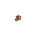 Piercing flor roja oro 10k
