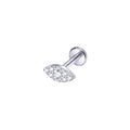 Piercing ojo plateado titanio