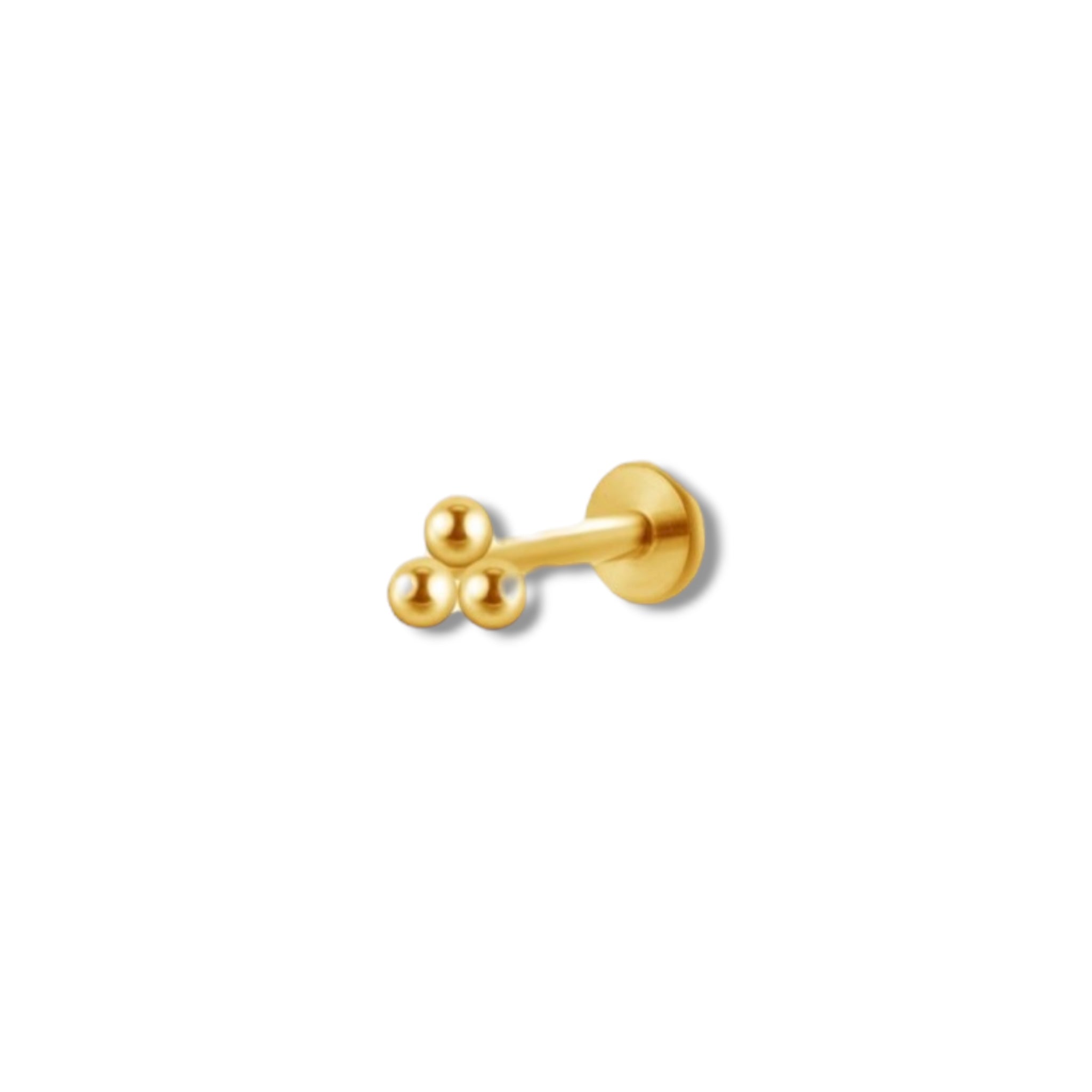 Piercing mini triangulo bolitas titanio