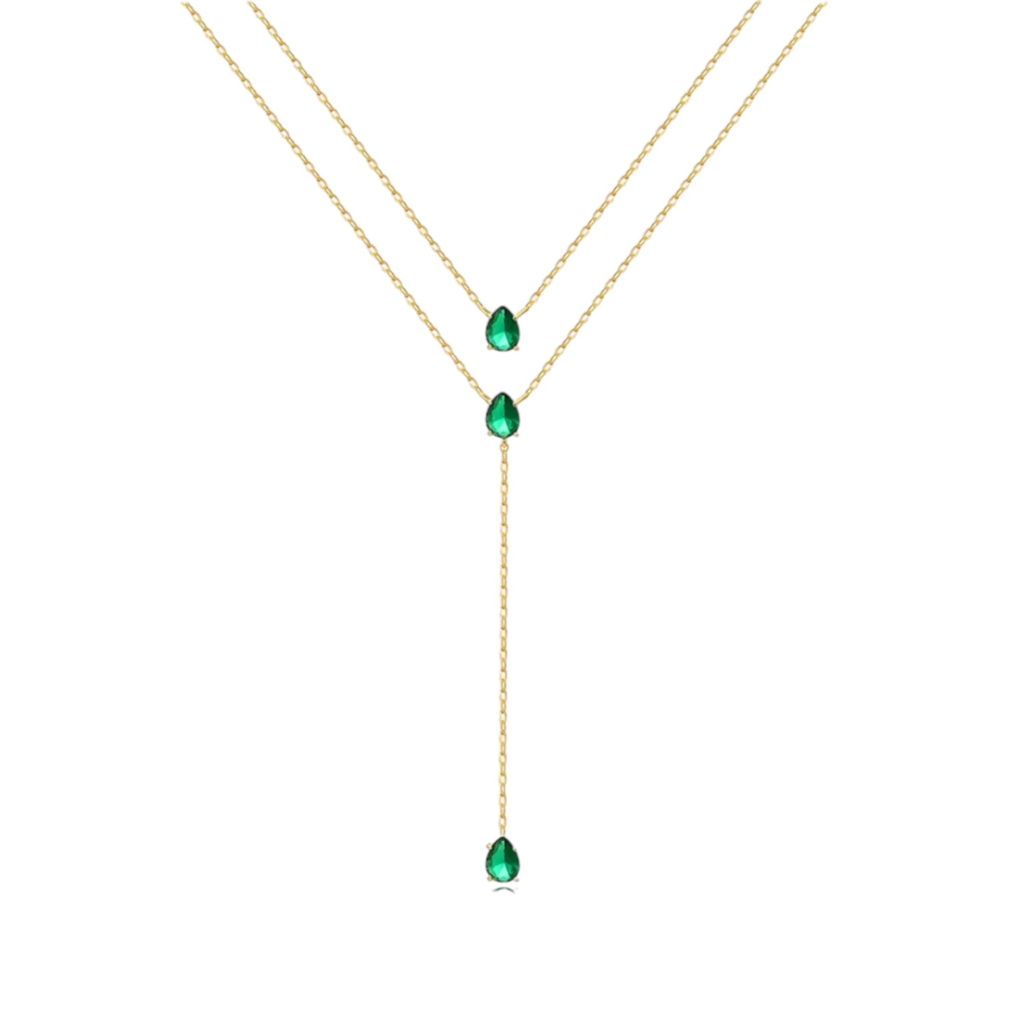 Green pia necklace