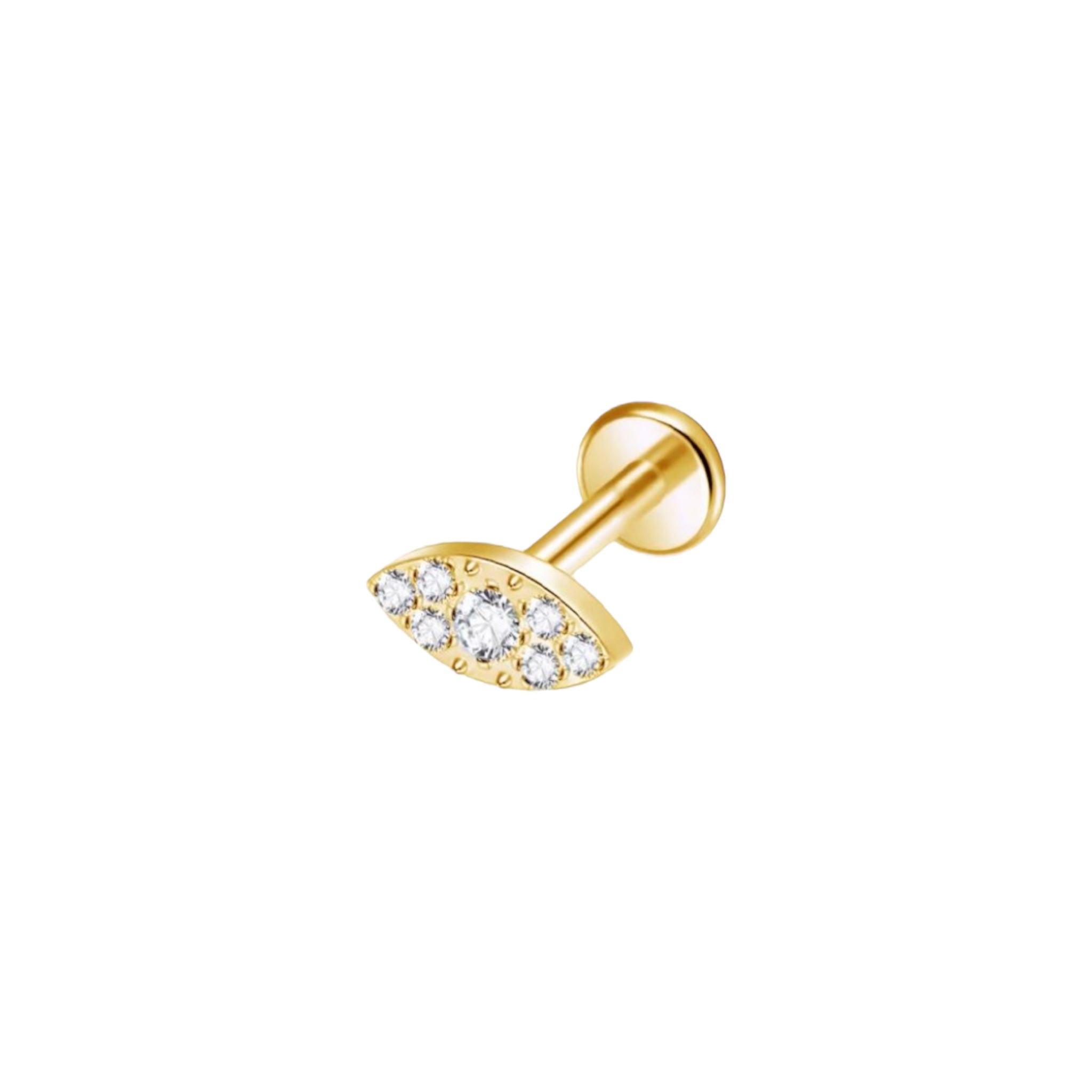 Piercing ojo pave titanio