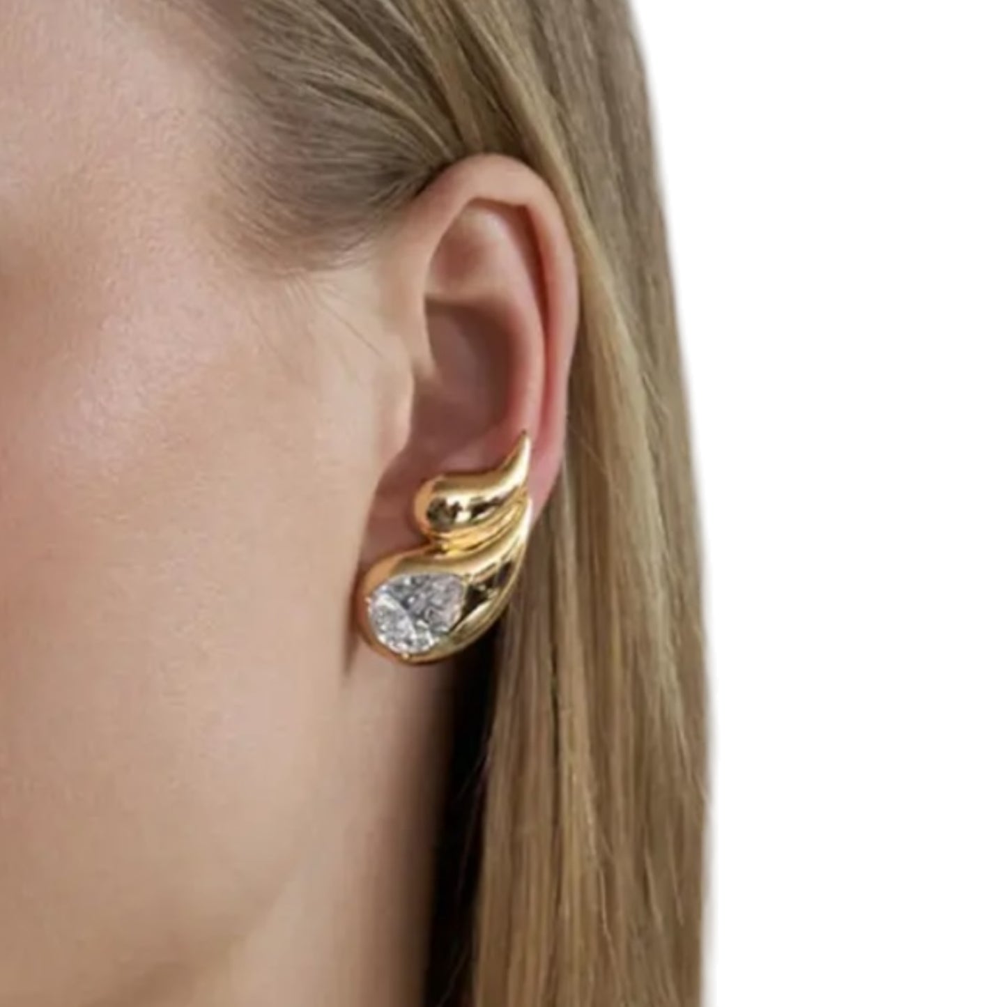 Double golden leah studs