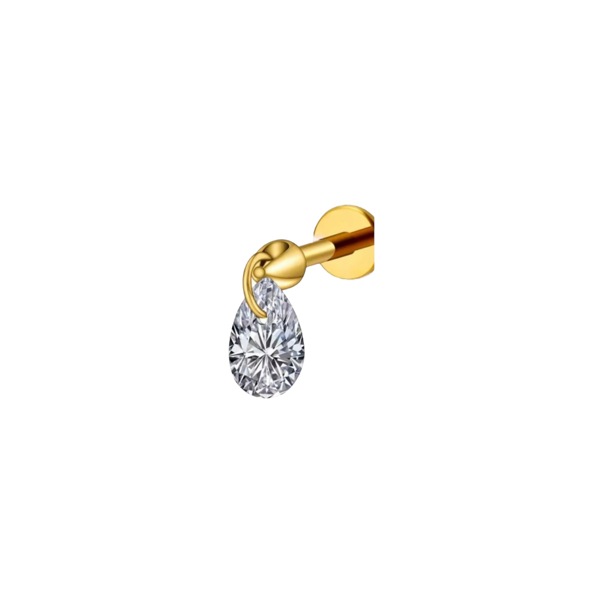 Piercing gota grande colgante