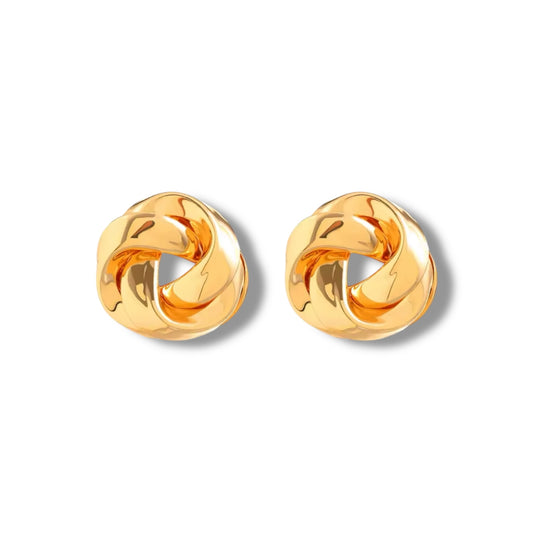 Golden knot earrings