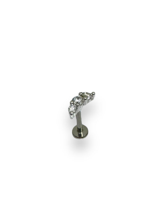 Piercing mini caminera plateada